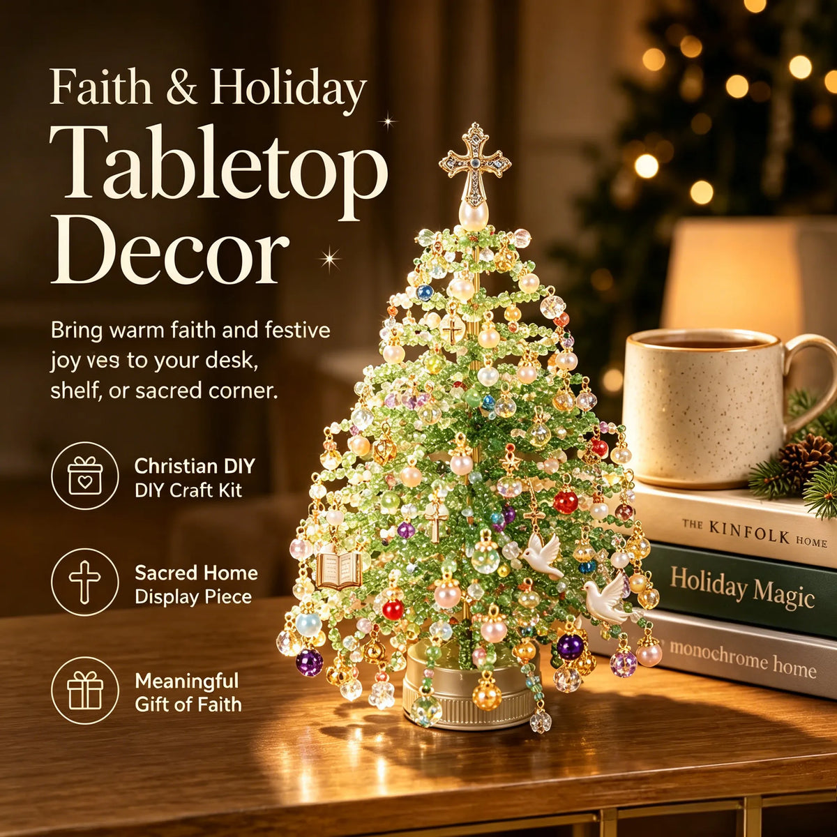 💥Christmas Hot Sale!!! 🎄✨ DIY Beaded Christmas Tree Kit – 🎅Create Your Own Sparkling Holiday Decoration - CYH