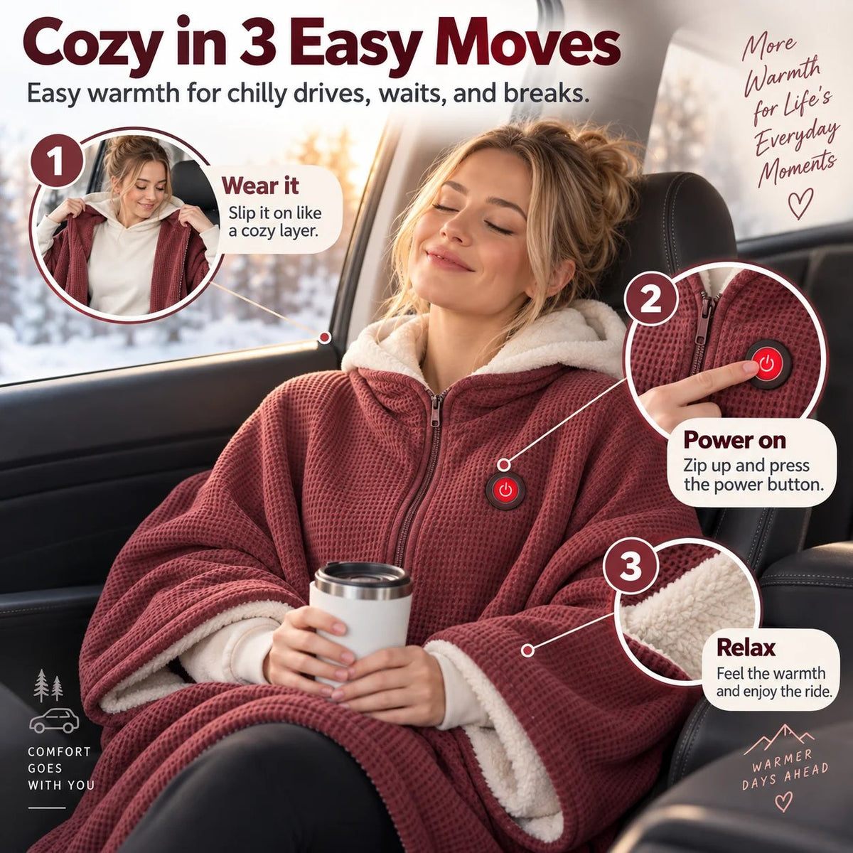 🧣Wearable Heated Blanket – Cozy Hands-Free Warmth☀️- CYH