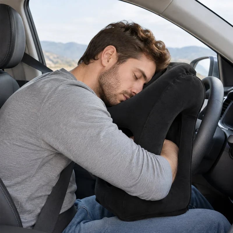 🛫 Ultra-Light Foldable Inflatable Travel Pillow | Portable Neck, Face & Arm Support for Trips 💤❤️ - CYH