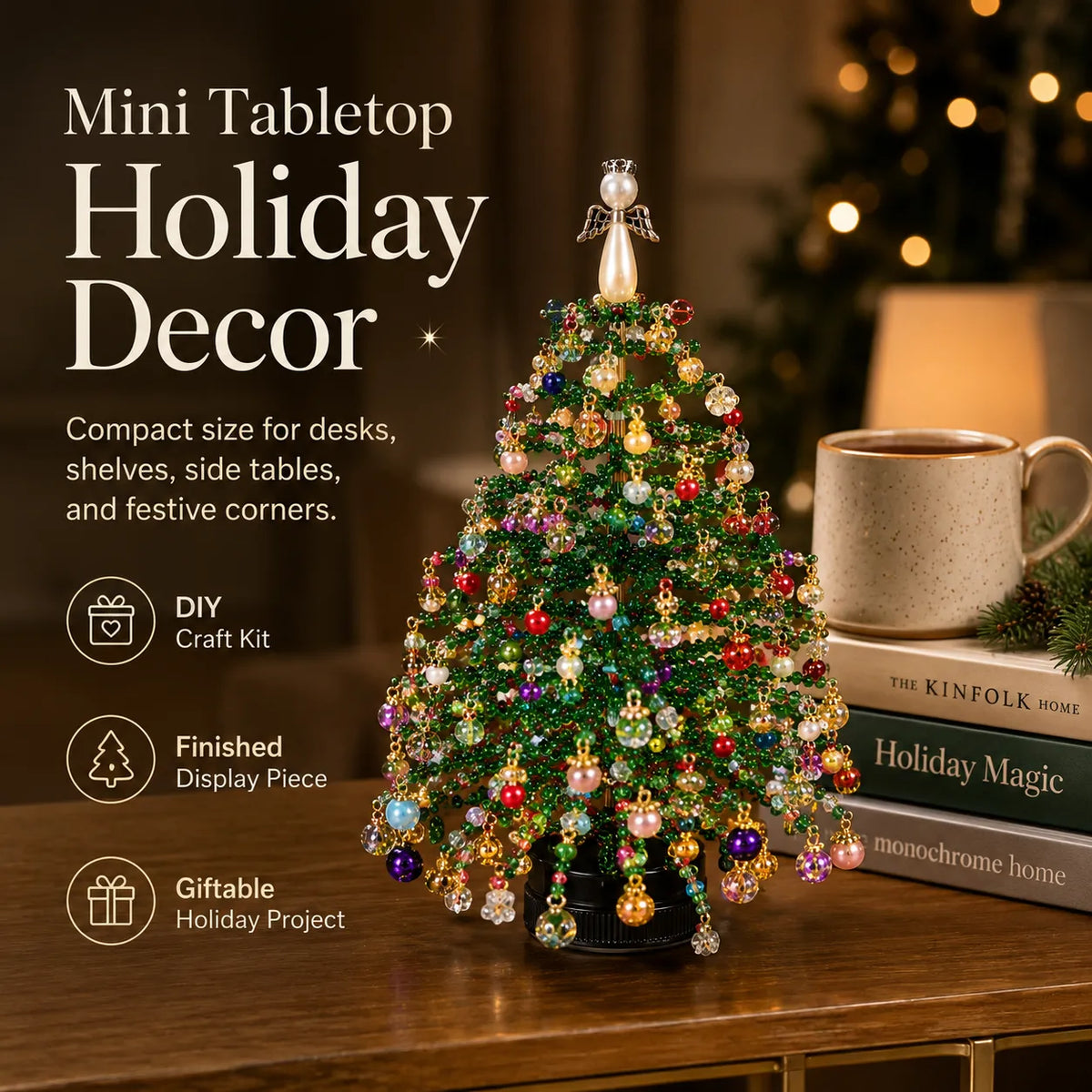 💥Christmas Hot Sale!!! 🎄✨ DIY Beaded Christmas Tree Kit – 🎅Create Your Own Sparkling Holiday Decoration - CYH