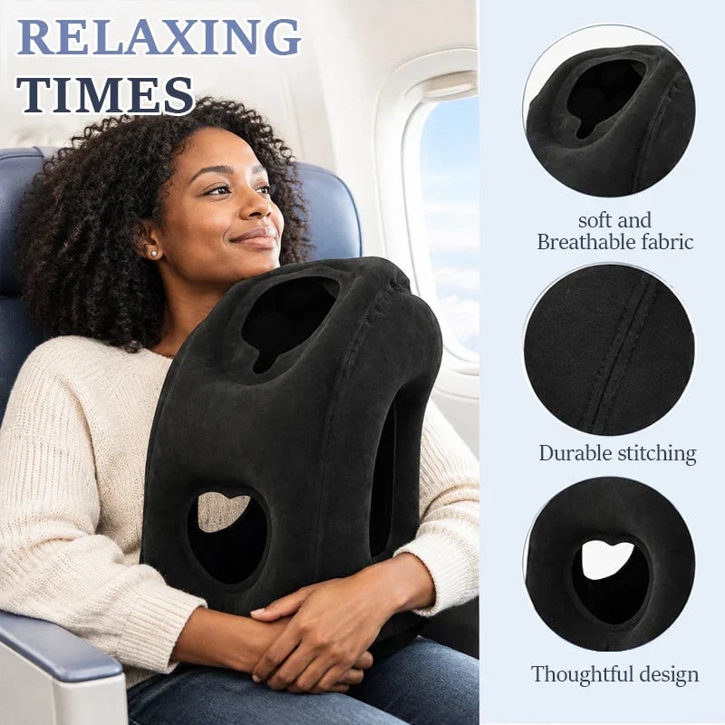 🛫 Ultra-Light Foldable Inflatable Travel Pillow | Portable Neck, Face & Arm Support for Trips 💤❤️ - CYH