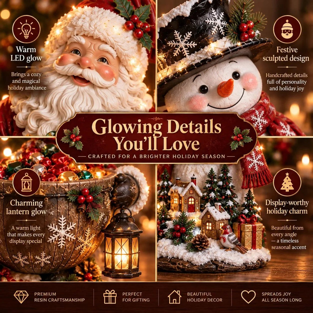 🎄 Christmas Sale – 49% OFF ✨ Lighted Christmas Candy Bowl Collection – 5 Festive Holiday Designs - TH