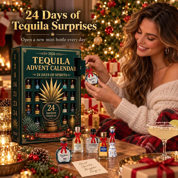 🎁✨ 24-Day Mini Tequila Bottle Advent Calendar – Holiday Countdown, Bar Decor & Collector Gift - TH