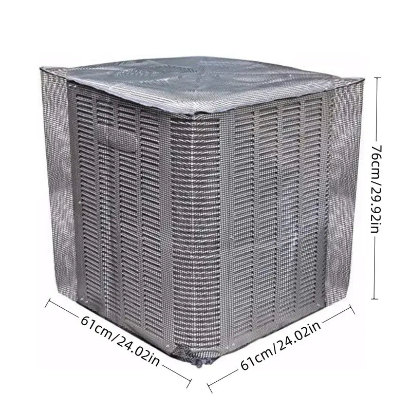 ❄️ Heavy-Duty Mesh AC Cover – All-Season Outdoor Protection - TH