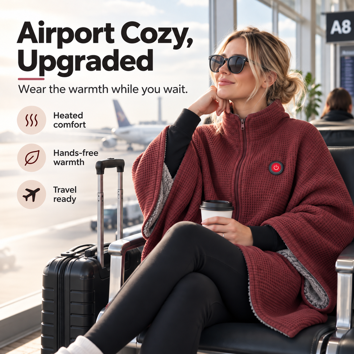 🔥 Wearable Heated Blanket – Stay Warm, Keep Your Hands Free - TH