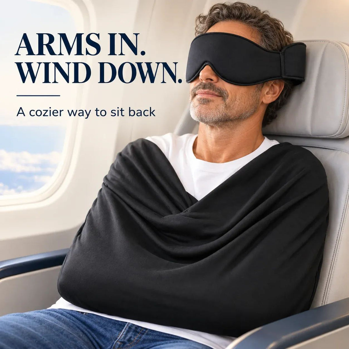 😴3-in-1 Airplane Sleep Support System - Integrated Plane Sleeping Accessories with Memory Foam Long Haul Flight Pillow✈️ - TH
