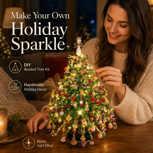 💥Christmas Hot Sale!!! 🎄✨ DIY Beaded Christmas Tree Kit – 🎅Create Your Own Sparkling Holiday Decoration - CYH