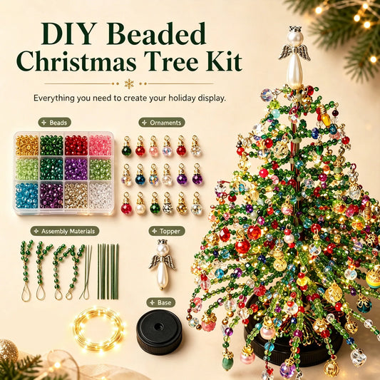 💥Christmas Hot Sale!!! 🎄✨ DIY Beaded Christmas Tree Kit – 🎅Create Your Own Sparkling Holiday Decoration - CYH