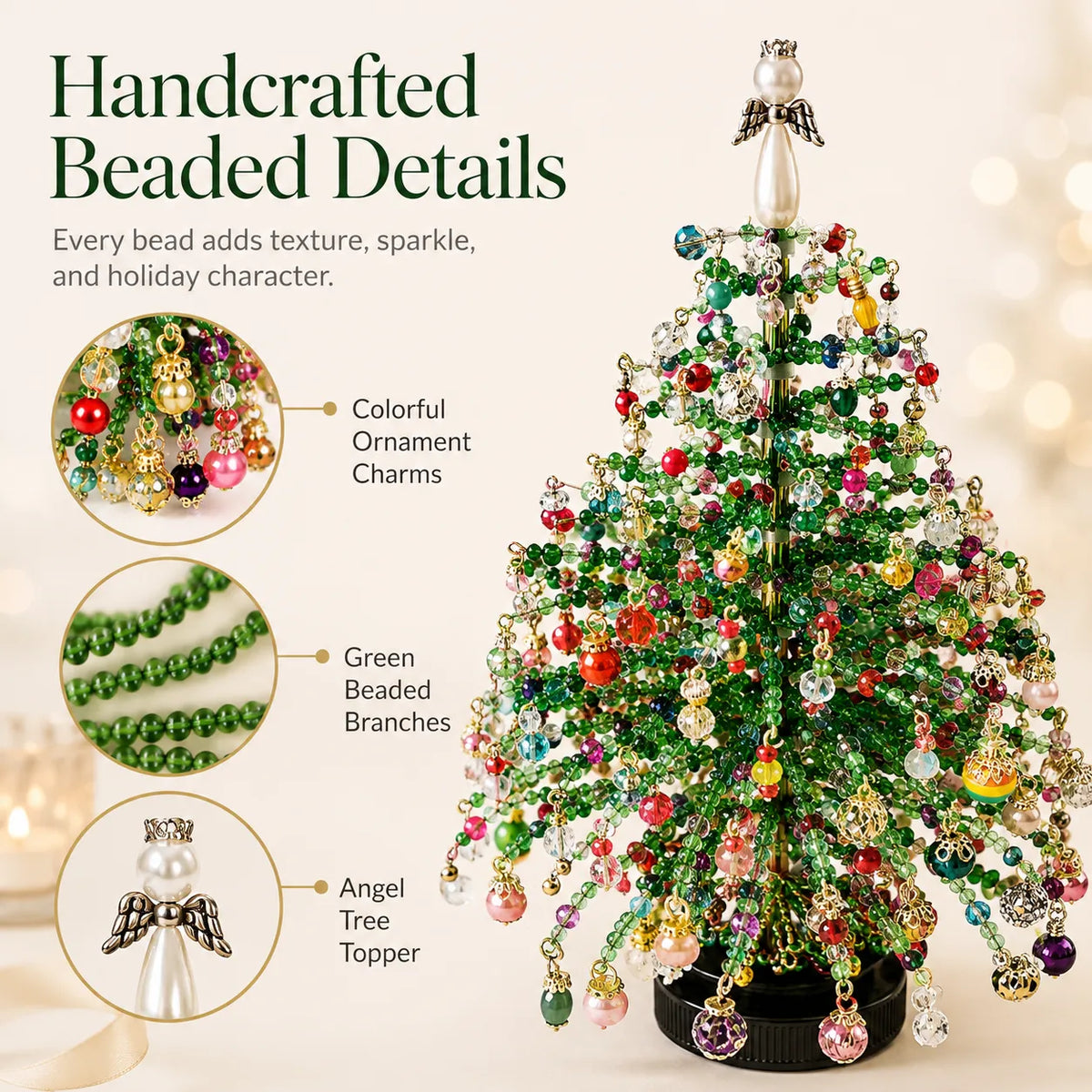 💥Christmas Hot Sale!!! 🎄✨ DIY Beaded Christmas Tree Kit – 🎅Create Your Own Sparkling Holiday Decoration - CYH