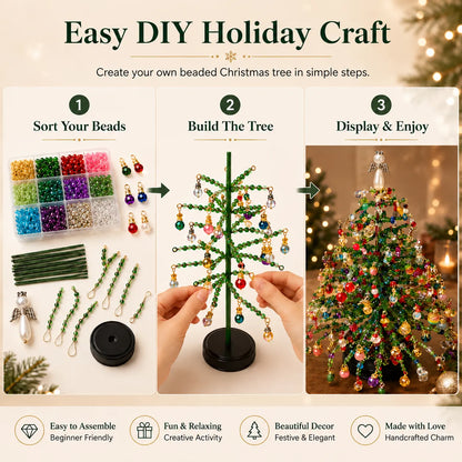 💥Christmas Hot Sale!!! 🎄✨ DIY Beaded Christmas Tree Kit – 🎅Create Your Own Sparkling Holiday Decoration - CYH