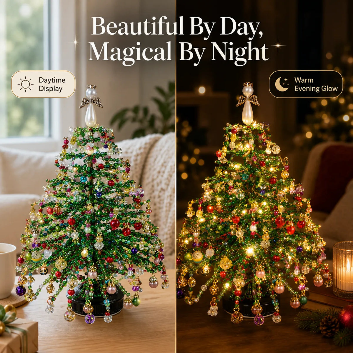 💥Christmas Hot Sale!!! 🎄✨ DIY Beaded Christmas Tree Kit – 🎅Create Your Own Sparkling Holiday Decoration - CYH