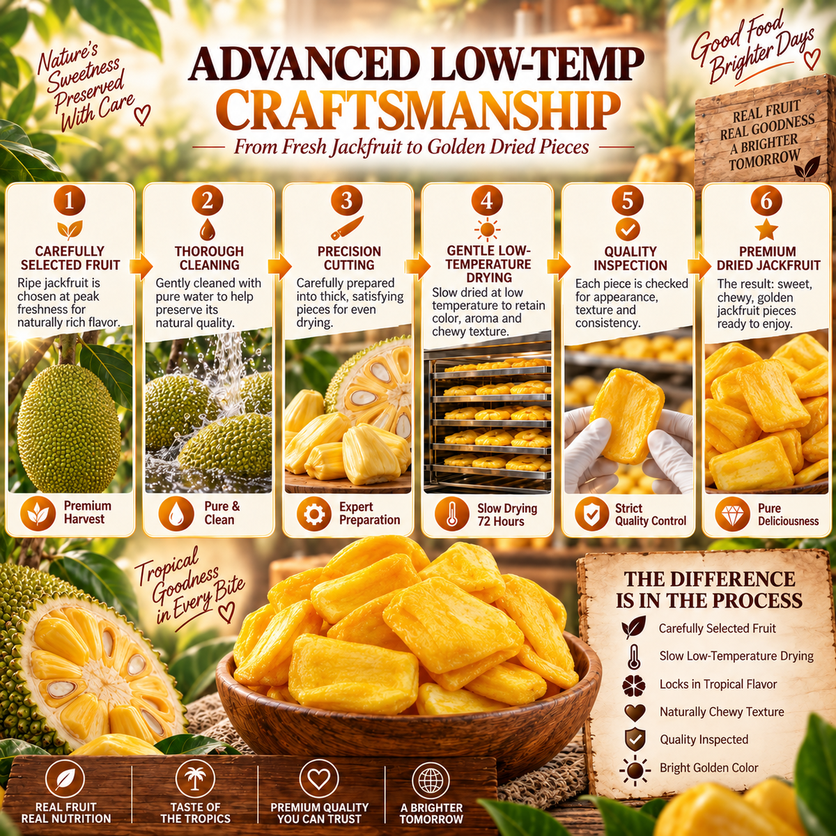 Golden Hawaii Dried Jackfruit – Natural Fruit Nutrition Supporting Digestive Balance, Heart Health, Joint Wellness & Everyday Vitality - CYH