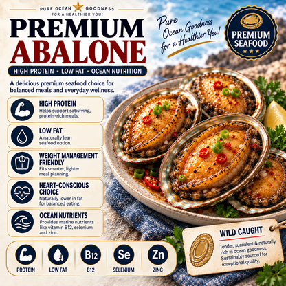 Premium Australian Abalone – High-Protein, Low-Fat Marine Nutrition for Heart-Conscious - CYH