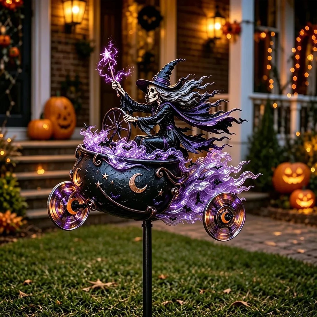 🎃 Halloween Motorcycle Garden Windmill 🏍️💨- TH