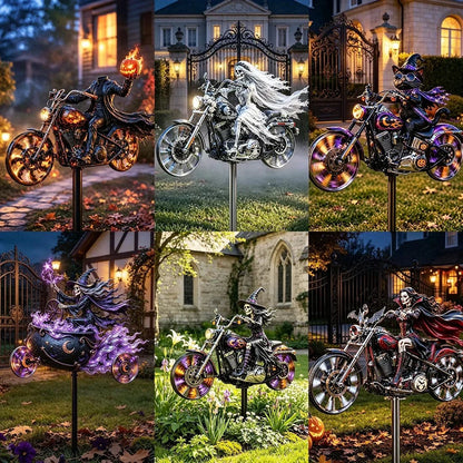 🎃 Halloween Motorcycle Garden Windmill 🏍️💨- TH