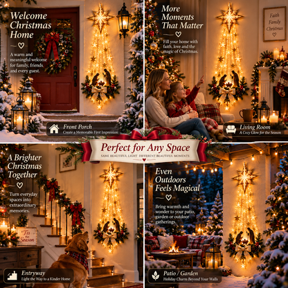 ✨Last Day 70% OFF✨✝️ Bethlehem Star of Faith™ – Lighted Nativity Wall Decor-TH