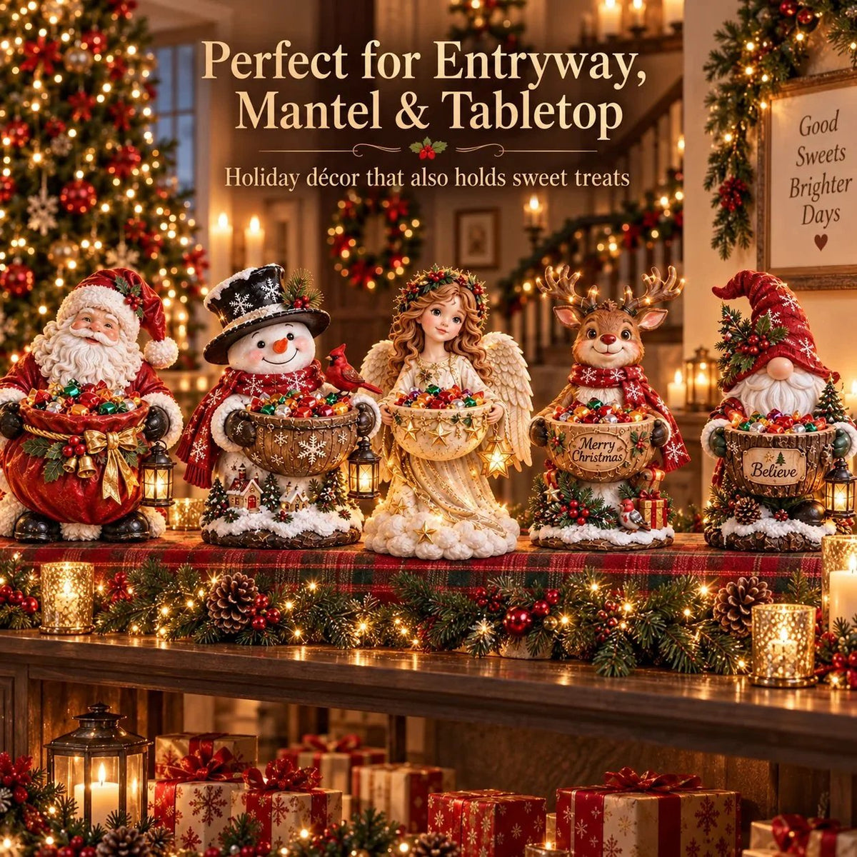 🎄 Christmas Sale – 49% OFF ✨ Lighted Christmas Candy Bowl Collection – 5 Festive Holiday Designs - TH