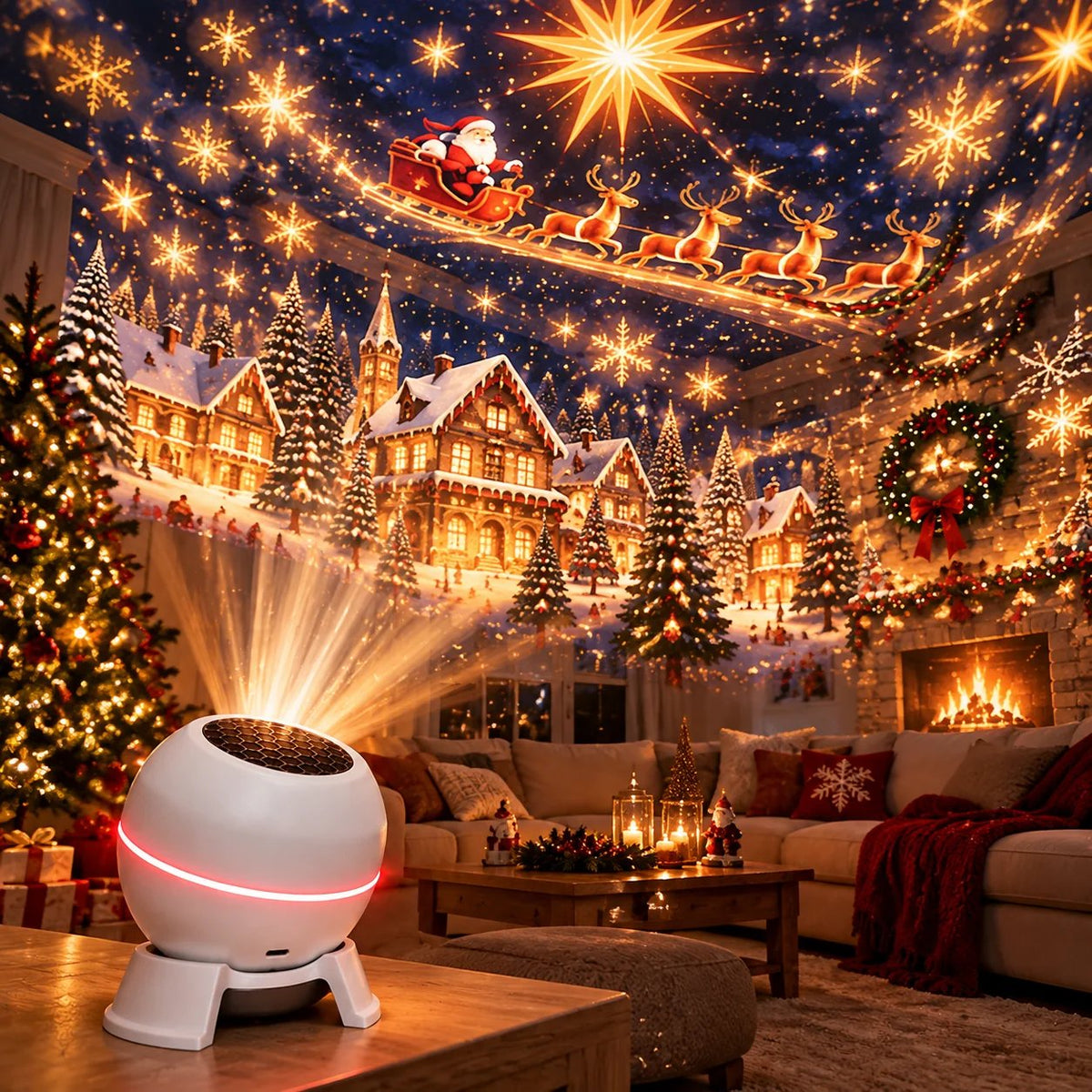 🔥LAST DAY 70% OFF -🎄 Magical Christmas Projection Night Light – Transform Any Room Into A Holiday Wonderland - TH