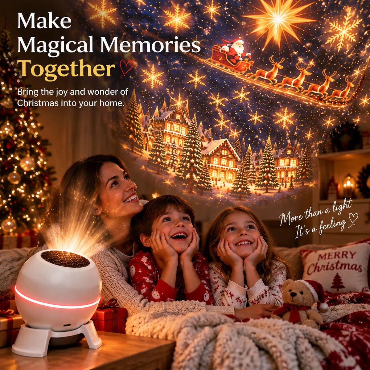 🔥LAST DAY 70% OFF -🎄 Magical Christmas Projection Night Light – Transform Any Room Into A Holiday Wonderland - TH