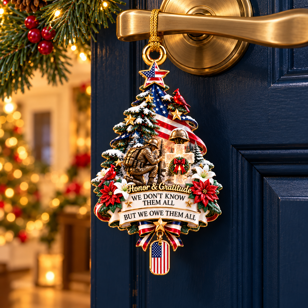 2026 Honor & Gratitude Christmas Tree Ornament – Military Tribute & Memorial Keepsake - TH