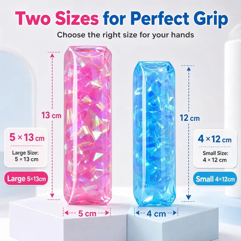 Large transparent can't hold toy children's cartoon trick can't hold vent ball decompression ball pinching music -TH