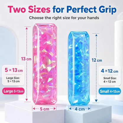 Large transparent can't hold toy children's cartoon trick can't hold vent ball decompression ball pinching music -TH