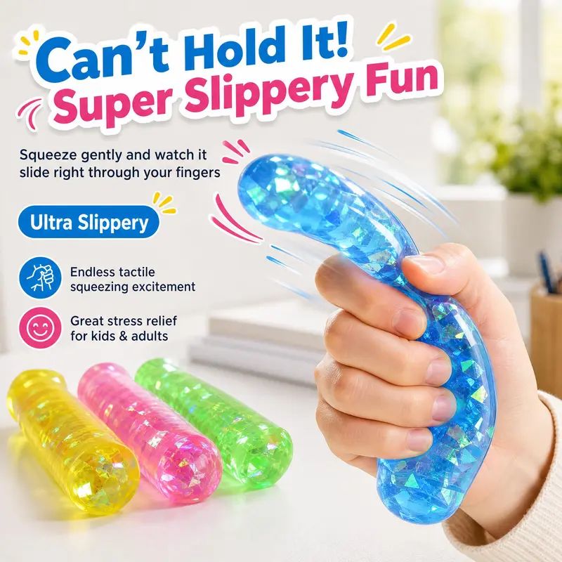 Large transparent can't hold toy children's cartoon trick can't hold vent ball decompression ball pinching music -TH