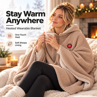 🔥 Wearable Heated Blanket – Stay Warm, Keep Your Hands Free - TH