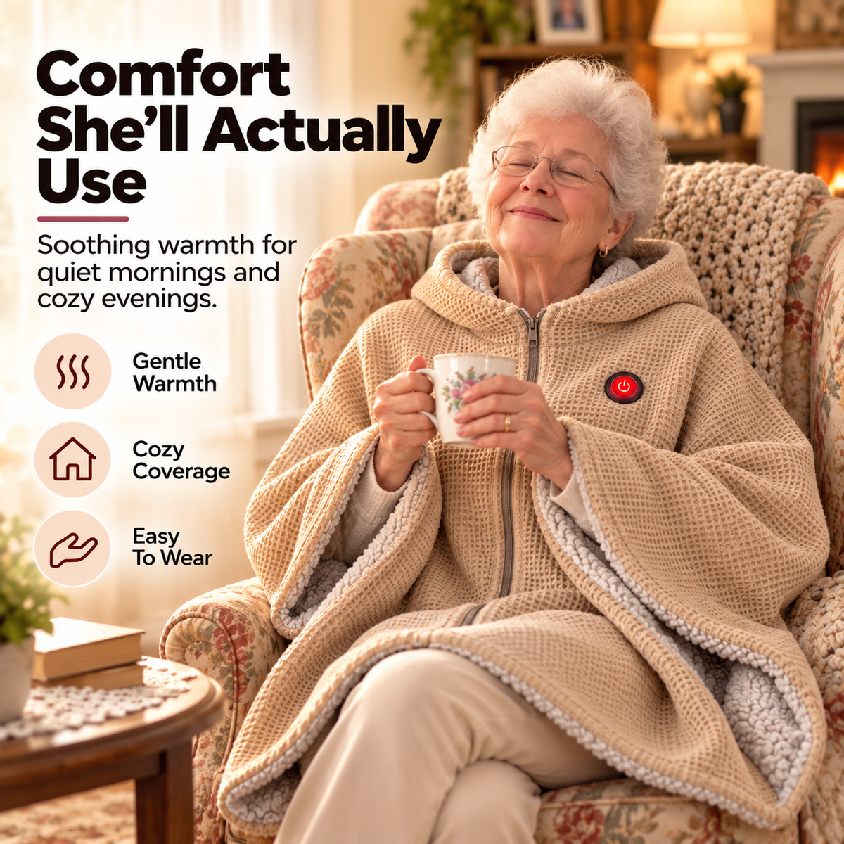 🔥 Wearable Heated Blanket – Stay Warm, Keep Your Hands Free - TH