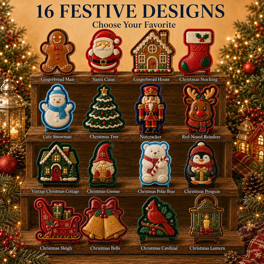 ⏳ 69% OFF – 🎄16pcs-Design Christmas Mini Pie Mold Collection | Reusable Embossed Molds for Shaping Detailed Santa, Snowman, Reindeer, Tree & Holiday Pies 🥧✨- CYH