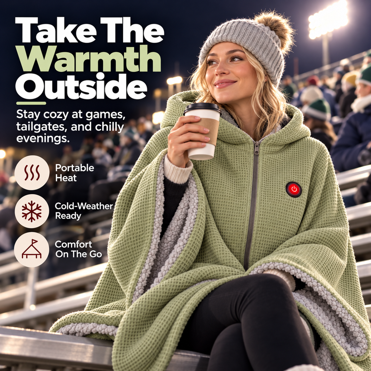🔥 Wearable Heated Blanket – Stay Warm, Keep Your Hands Free - TH