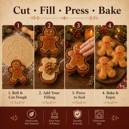 ⏳ 69% OFF – 🎄16pcs-Design Christmas Mini Pie Mold Collection | Reusable Embossed Molds for Shaping Detailed Santa, Snowman, Reindeer, Tree & Holiday Pies 🥧✨- CYH