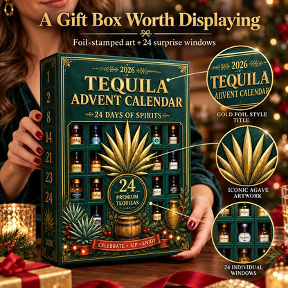 🎁✨ 24-Day Mini Tequila Bottle Advent Calendar – Holiday Countdown, Bar Decor & Collector Gift - TH