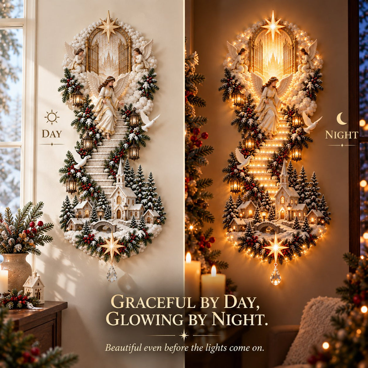 ✨ Last Day – 60% OFF!✨ Jesus Light of Heaven Christmas Wall Hanging✝️ - TH