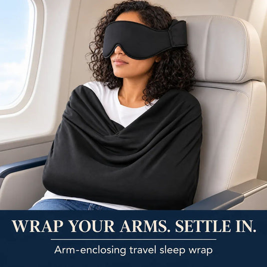 😴3-in-1 Airplane Sleep Support System - Integrated Plane Sleeping Accessories with Memory Foam Long Haul Flight Pillow✈️ - TH