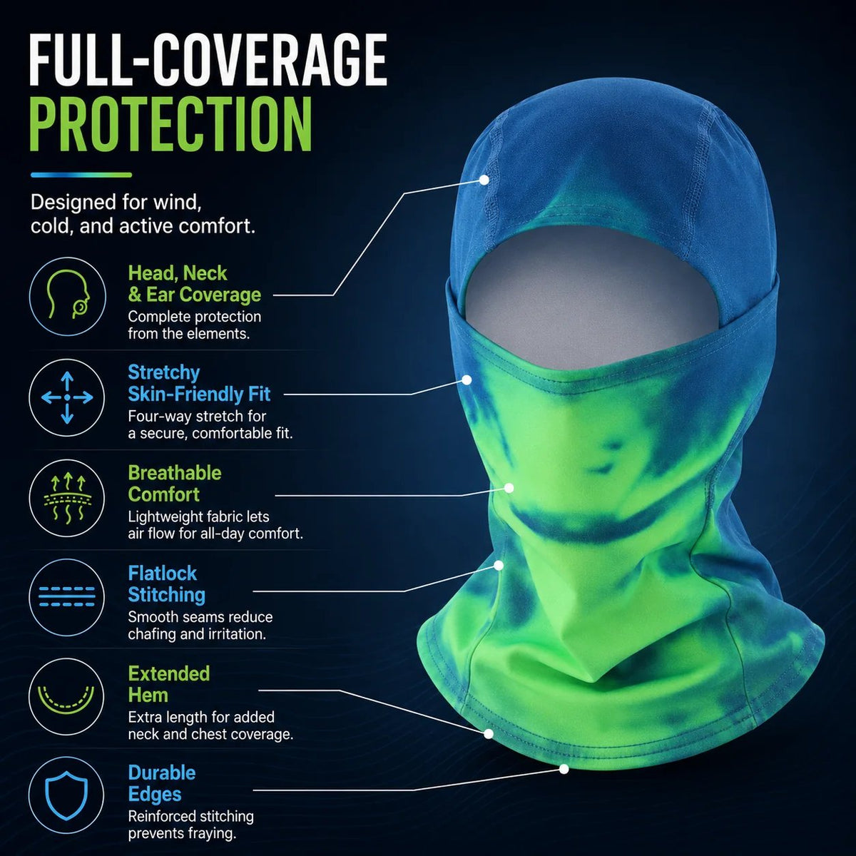 🔥Unisex Heat Reactive Balaclava,Temperature Sensitive Color Changing Mask - CYH