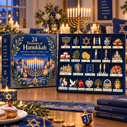 24 Treasures of Hanukkah – Traditions, Symbols & Light Countdown Calendar - TH