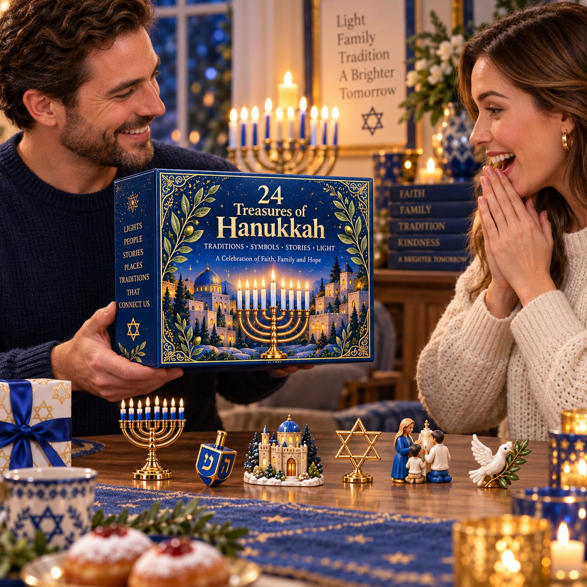 24 Treasures of Hanukkah – Traditions, Symbols & Light Countdown Calendar - TH
