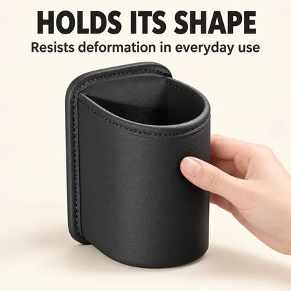 Clip-On Car Cup Holder, PU Leather Water Bottle & Drink Organizer - TH