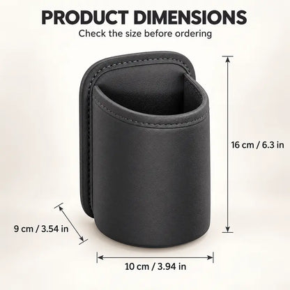 Clip-On Car Cup Holder, PU Leather Water Bottle & Drink Organizer - TH