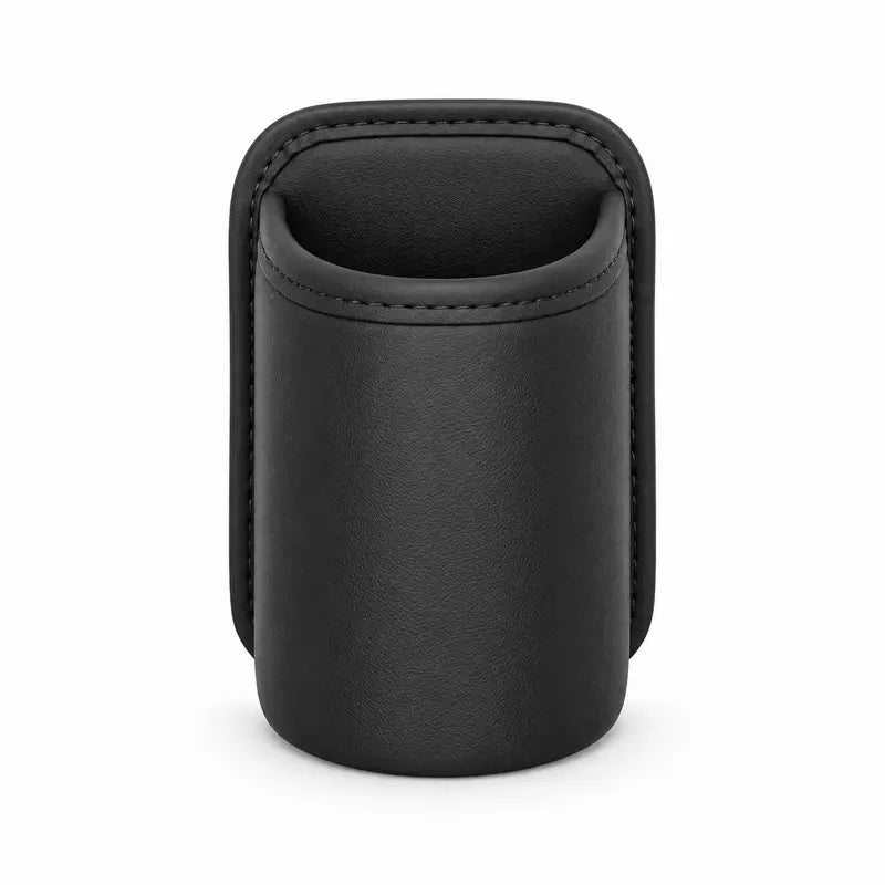 Clip-On Car Cup Holder, PU Leather Water Bottle & Drink Organizer - TH
