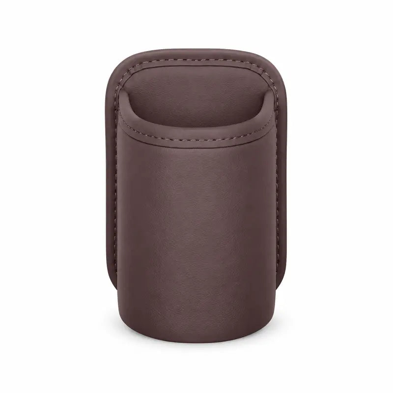 Clip-On Car Cup Holder, PU Leather Water Bottle & Drink Organizer - TH